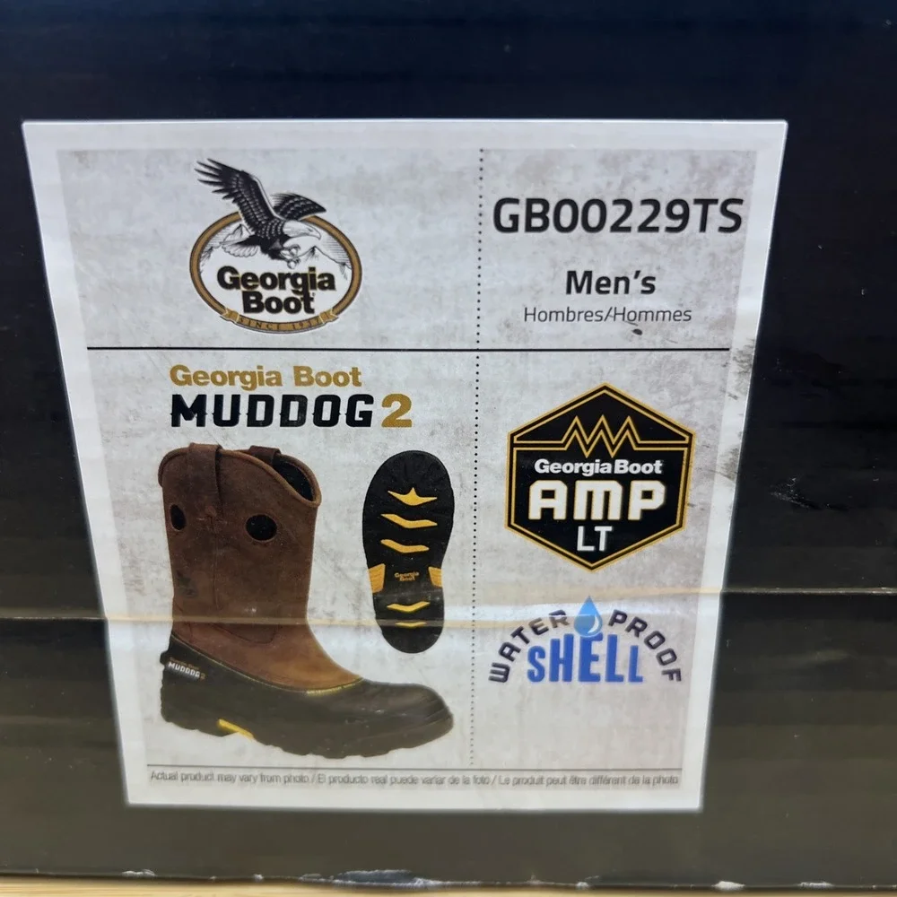 Georgia Boot Muddog G2 GB00229TS Men's Size 11M Waterproof Pull-On Boots NIB